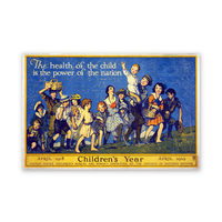 Historic Framed Print, The health of the child is the power of the nation Children's year, April 1918 - April 1919.F. Luis Mora.,  17-7/8" x 21-7/8"