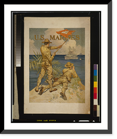 Historic Framed Print, U.S. Marines.J.C. Leyendecker.,  17-7/8" x 21-7/8"