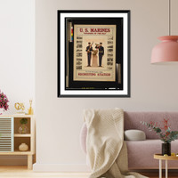Historic Framed Print, U.S. Marines Soldiers of the sea" - For full information apply recruiting station.J.C. Leyendecker." - 2,  17-7/8" x 21-7/8"