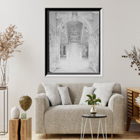 Historic Framed Print, Stairway, main corridor, Majestic B. [Building], Detroit, Mich.,  17-7/8" x 21-7/8"