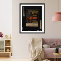 Historic Framed Print, Uncle Sam needs that extra shovelful.F. Sindelar. - 2,  17-7/8" x 21-7/8"