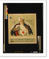 Historic Framed Print, Have you answered the Red Cross Christmas roll call?.Harrison Fisher.,  17-7/8" x 21-7/8"