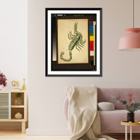 Historic Framed Print, Scorpio.Sidy. Hall, sculpt.,  17-7/8" x 21-7/8"