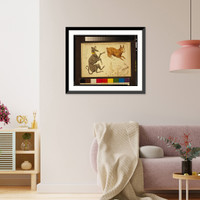 Historic Framed Print, Canis Major, Lepus, Columba Noachi & Cela Sculptoris.Sidy. Hall, sculpt.,  17-7/8" x 21-7/8"