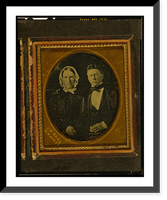 Unidentified couple, the man with right arm around the woman's shoulder, Antique Print