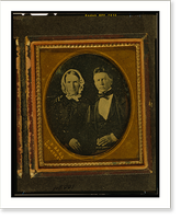 Unidentified couple, the man with right arm around the woman's shoulder, Antique Print