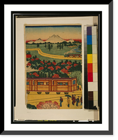 Historic Framed Print, To&#x0304;kyo&#x0304; Ueno yama shita yori Nakasendo&#x0304; o&#x0304;fuku jo&#x0304;kitetsudo&#x0304; no zu - 3,  17-7/8" x 21-7/8"