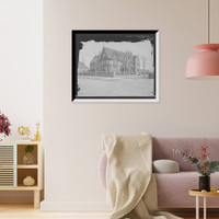 Historic Framed Print, [Residence of A. Buhl, Iroquois Avenue from northwest, Detroit, Mich.],  17-7/8" x 21-7/8"