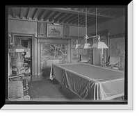 Historic Framed Print, [Res. of A. Buhl, Iroquois Avenue, billiard room,Detroit, Mich.],  17-7/8" x 21-7/8"