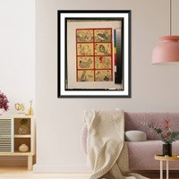 Historic Framed Print, [Various types of birds],  17-7/8" x 21-7/8"