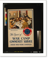 Historic Framed Print, The spirit of war camp community service, United War Work Campaign.Heywood Strasser & Voigt Litho. Co. N.Y.,  17-7/8" x 21-7/8"