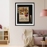 Historic Framed Print, The spirit of war camp community service, United War Work Campaign.Heywood Strasser & Voigt Litho. Co. N.Y.,  17-7/8" x 21-7/8"