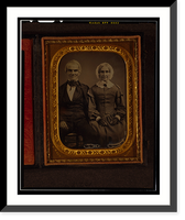 Historic Framed Print, [Unidentified man and woman, three-quarters length portrait, seated] - 2,  17-7/8" x 21-7/8"