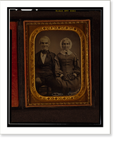 Historic Framed Print, [Unidentified man and woman, three-quarters length portrait, seated] - 2,  17-7/8" x 21-7/8"