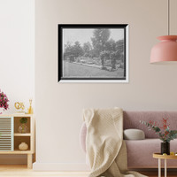 Historic Framed Print, [Garden of Franklin H. Walker, Detroit, Mich.],  17-7/8" x 21-7/8"