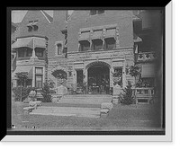 Historic Framed Print, [Terrace and steps, Franklin H. Walker, 850 Jefferson Avenue, Detroit, Mich.],  17-7/8" x 21-7/8"