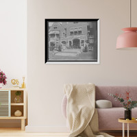 Historic Framed Print, [Terrace and steps, Franklin H. Walker, 850 Jefferson Avenue, Detroit, Mich.],  17-7/8" x 21-7/8"