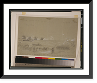 Historic Framed Print, Capture of the Forts at Cape Hatteras inlet-First day, fleet opening fire and troops landing in the surf - 2,  17-7/8" x 21-7/8"