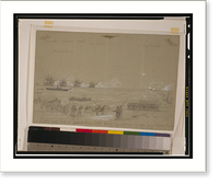 Historic Framed Print, Capture of the Forts at Cape Hatteras inlet-First day, fleet opening fire and troops landing in the surf - 2,  17-7/8" x 21-7/8"