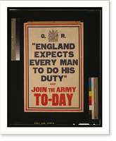 England expects every man to do his duty" and join the army to-day.H.T. & Co." Classic, Vintage Poster