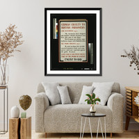 German cruelty to British prisoners. Justice cannot be done without your help. Take up the sword of justice. Enlist to-day.printed by Hudson & Son, Birmingham and London. Classic, Antique Print
