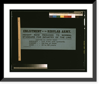 Enlistment in the regular army. Height now reduced to normal standard for infantry of the line, Historic Print