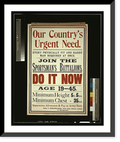 Our country's urgent need. Every physically fit and hardy man required at once. Join the Sportsman's Battalions. Do it now.W. Straker, Ltd., Printers, 13, Coventry Street, Piccadilly, W. Vintage Wa