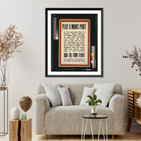Historic Framed Print, Play a man's part in the greatest war in history.printed by Alex. Thom & Co., Ltd., Dublin.,  17-7/8" x 21-7/8"