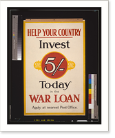 Vintage Military Print - Help your country - Framed Wall Art Gift Idea