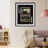 Historic Framed Print, Anibyniaeth sydd yn galw am ei dewraf dyn".V. Sout[a?]y ; printed by Roberts & Leete Ltd.,  London.",  17-7/8" x 21-7/8"