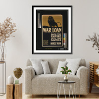 Historic Framed Print, War loan. Back the empire with your savings. Invest now.Printers, Sir Joseph Causton & Sons, Limited, London.,  17-7/8" x 21-7/8"