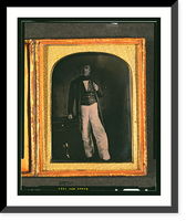 Historic Framed Print, [John Ross, full length portrait, facing front standing next to a small table],  17-7/8" x 21-7/8"