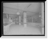 Historic Framed Print, [Street floor, Temple Place branch, Old Colony Trust Company, Boston, Mass.],  17-7/8" x 21-7/8"