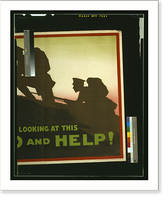 Historic Framed Print, Don't stand looking at this, go and help!.printed by David Allen & Sons Ld., Harrow, Middlesex. - 2,  17-7/8" x 21-7/8"