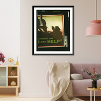 Historic Framed Print, Don't stand looking at this, go and help!.printed by David Allen & Sons Ld., Harrow, Middlesex. - 2,  17-7/8" x 21-7/8"