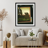 Historic Framed Print, Don't stand looking at this, go and help!.printed by David Allen & Sons Ld., Harrow, Middlesex. - 2,  17-7/8" x 21-7/8"