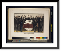 Historic Framed Print, Death of Abraham Lincoln, April 15th 1865.E.B. & E.C. Kellogg ; F.P. Whiting. - 2,  17-7/8" x 21-7/8"
