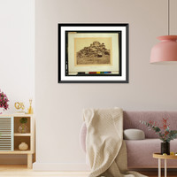 Historic Framed Print, Skull Rock - (granite) Sherman Station, Laramie Mountains,  17-7/8" x 21-7/8"