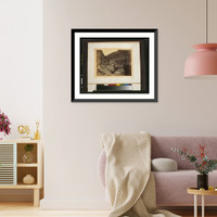 Historic Framed Print, Devil's Gate (from below) - Weber Ca&ntilde;on, Wasatch Mountains,  17-7/8" x 21-7/8"