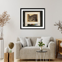 Historic Framed Print, Devil's Gate (from below) - Weber Ca&ntilde;on, Wasatch Mountains,  17-7/8" x 21-7/8"