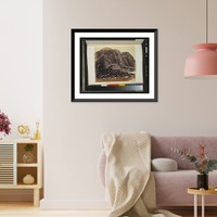 Historic Framed Print, Summits of Rocky Mountains, lat. 49 N., boundary cairn,  17-7/8" x 21-7/8"