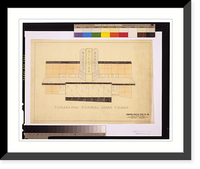 Historic Framed Print, Architectural drawing for alterations to a market (porcelain enamel storefront") for Hilltop Market,  5706 Georgia Avenue,  N.W.,  Washington,  D.C.",  17-7/8" x 21-7/8"