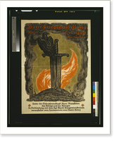 Historic Framed Print, W&uuml;rtt. Kriegsausstellung, 1916 Stuttgart Mai-September.Cissarz.,  17-7/8" x 21-7/8"