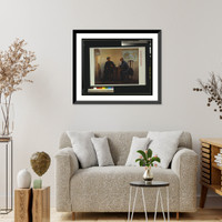 Historic Framed Print, [Chairman Mao meets with comrade Norman Bethune] - 2,  17-7/8" x 21-7/8"