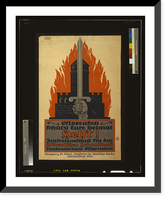 Historic Framed Print, Helft! Ostpreussen sch&uuml;tzt eure Heimat. Zentralausschuss f&uuml;r den Ostdeutschen Heimatdienst, Landesverband Ostpreussen.Lotte Haack.,  17-7/8" x 21-7/8"