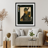 Historic Framed Print, [Ich gehe hinaus an die Front. Hast du die 6. Kriegsanleihe schon gezeichnet?].MKOLL.,  17-7/8" x 21-7/8"