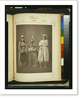 Studio portrait of models wearing traditional clothing from the province of Suriy&egrave; (Syria), Ottoman Empire - 2, Vintage Print