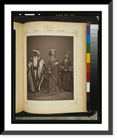 Studio portrait of models wearing traditional clothing from the province of Suriy&egrave; (Syria), Ottoman Empire - 4, Antique Print