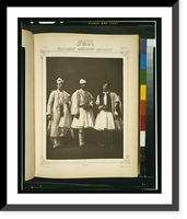 Studio portrait of models wearing traditional clothing from the province of Yania (Yanya), Ottoman Empire Classic, Historic Print