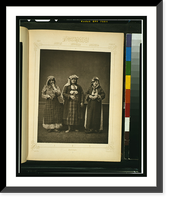 Studio portrait of models wearing traditional clothing from the province of Andrinople (Edirne), Ottoman Empire, Antique Wall Art